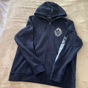 Adidas MLS Vancouver Whitecaps FC Size XL/TG/EG Navy Blue Zipper Jacket